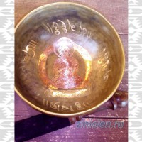 Малая тибетская чаша ручной ковки с натуральной позолотой